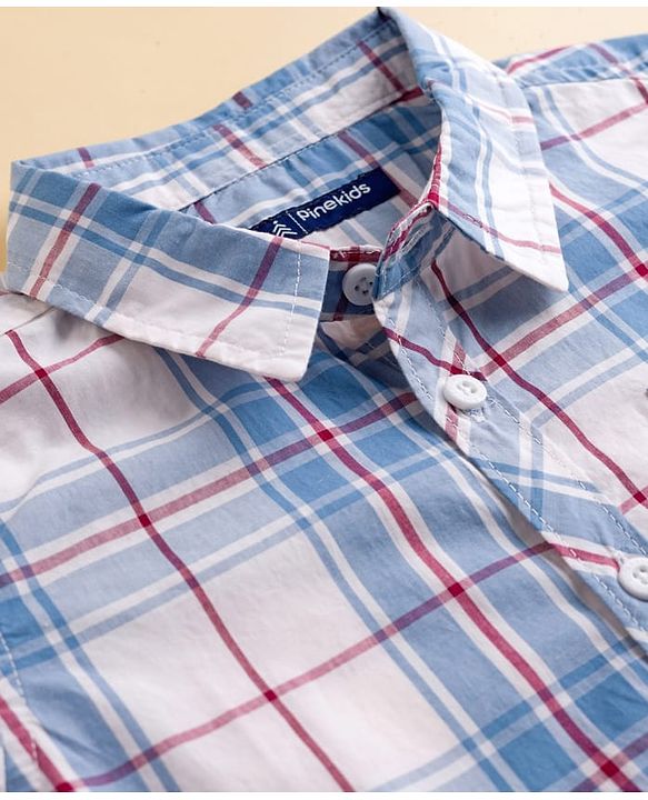 Pine Kids Cotton Woven Full Sleeves Checks Shirt - Multicolor