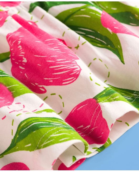 Pine Kids 100% Cotton Woven Sleeveless Floral Printed Frock - Multicolour