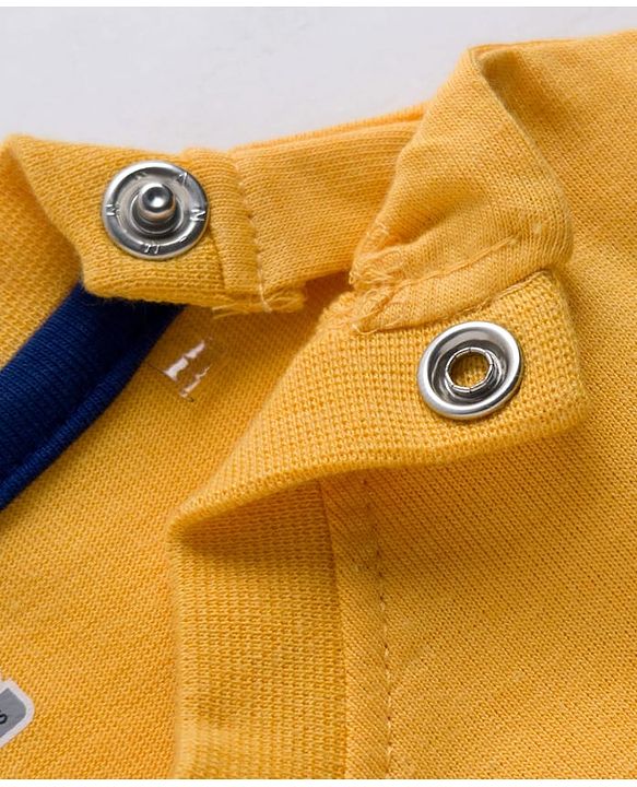 Babyhug Cotton Knit Half Sleeves Striped T-Shirt with Cool Team Print - Multicolor