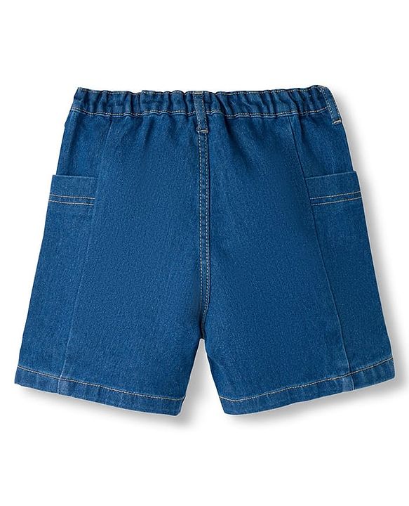 Pine Kids Denim Woven  Washed Above Knee Length Skorts - Blue