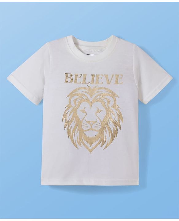 Pine Kids Knit Full Sleeves Party Blazer & Lion Printed T-Shirt - Maroon