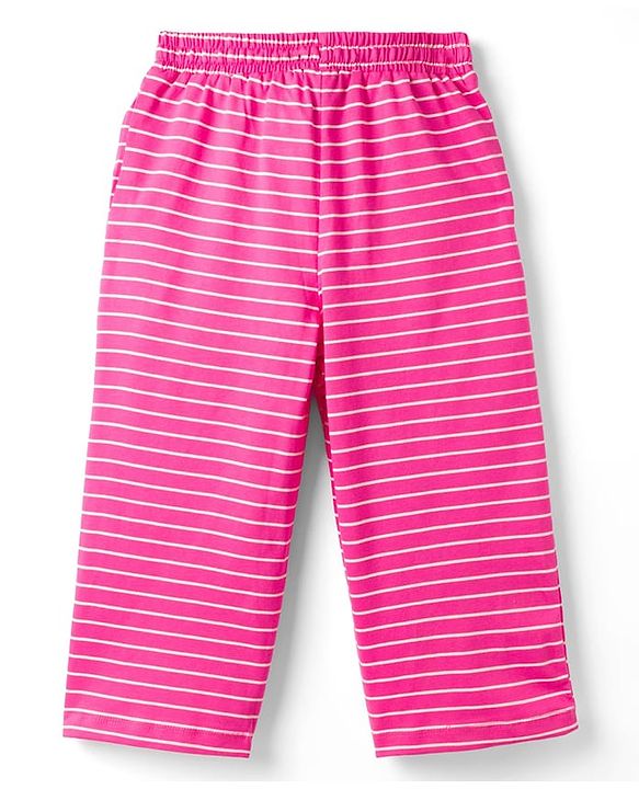 Pine Kids Cotton Knit Half Sleeves Top & Capri Night Suit With Wow Girl Club Print - Navy Blue