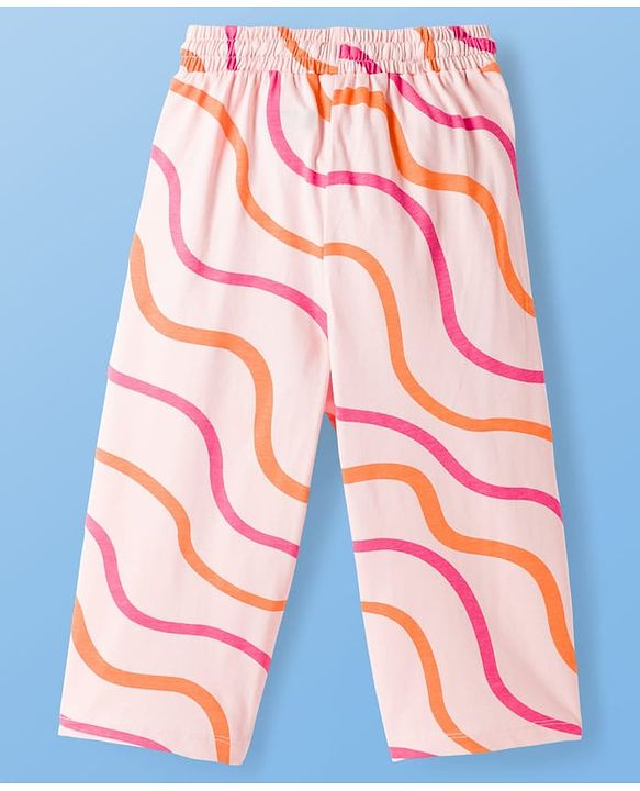 Pine Kids Cotton Knit Half Sleeves T-Shirt & Capri Night Suit With Make Today Awesome Print - Pink