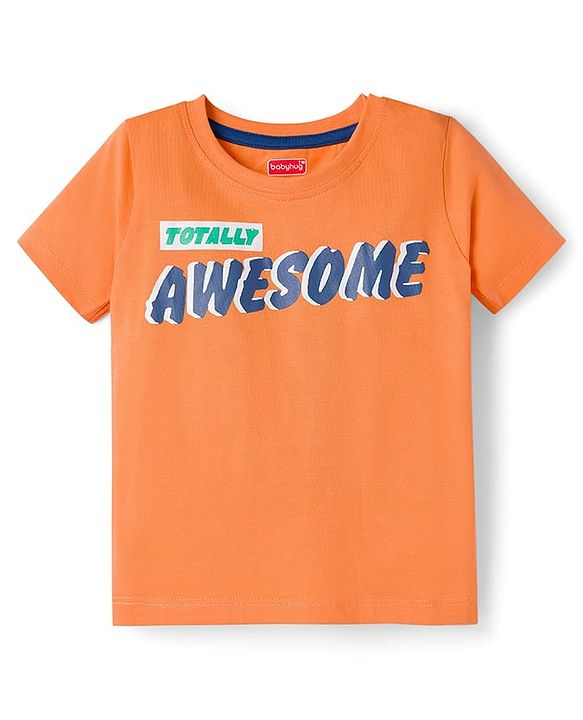 Babyhug 100% Cotton Knit Half Sleeves Animal & Striped Printed T-Shirts Pack Of 3 - Multicolour