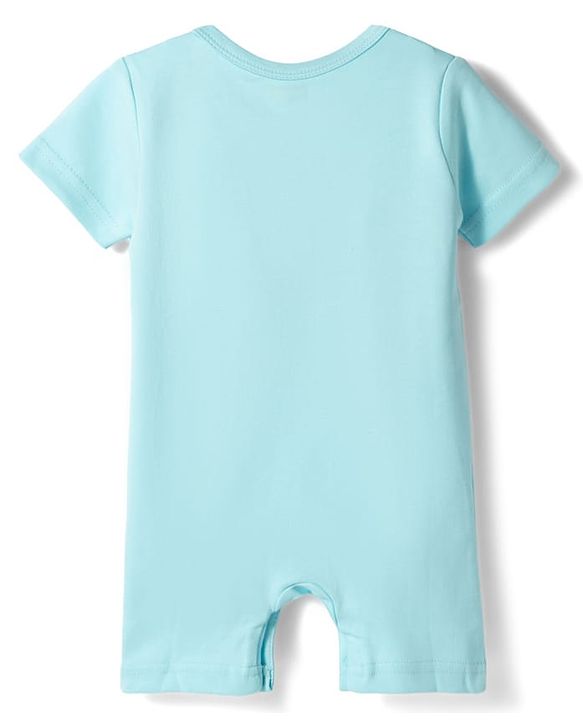 Babyhug 100% Cotton Knit Half Sleeves Rompers with Miami Print Pack of 2 - Multicolor