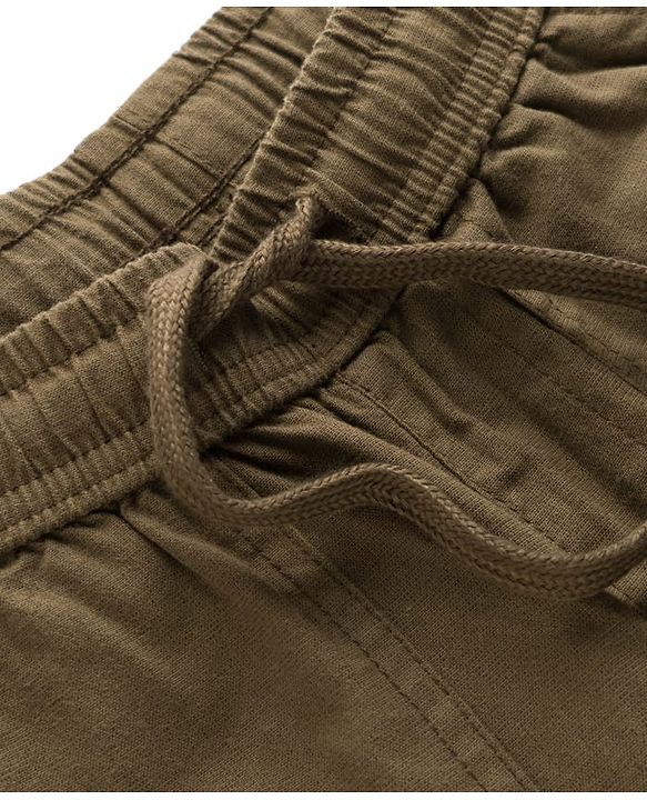 Pine Kids Cotton Elastane Woven Full Length Solid Trouser - Olive Green