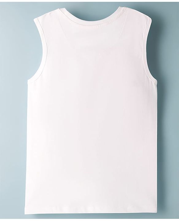 Pine Kids 7-8Y Male Yellow 100% Cotton Woven Half Sleeves Solid Shirt & Sleeveless Tank T-Shirt with Text Print