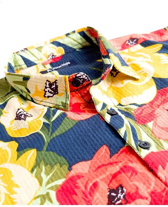 Pine Kids Half Sleeves Floral Printed Shirt for 6-7 Year Old Boys - Multicolour