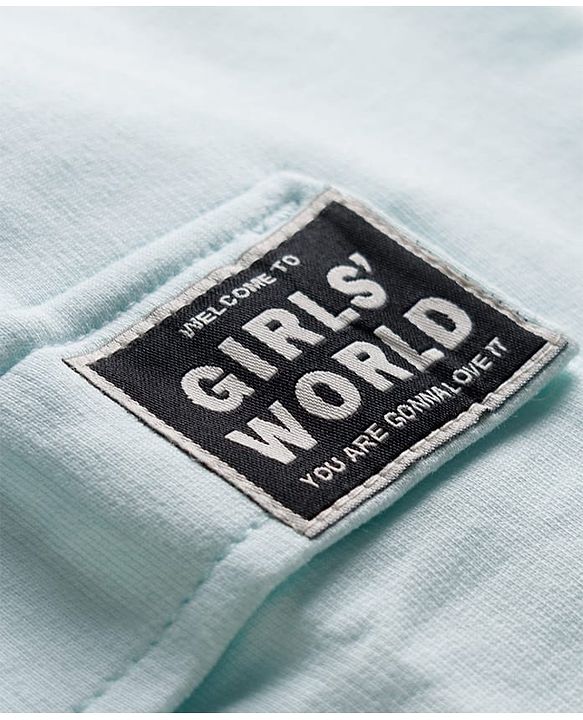 Pine Kids Looper Knit Shorts with Patch Detailing - Aqua Blue
