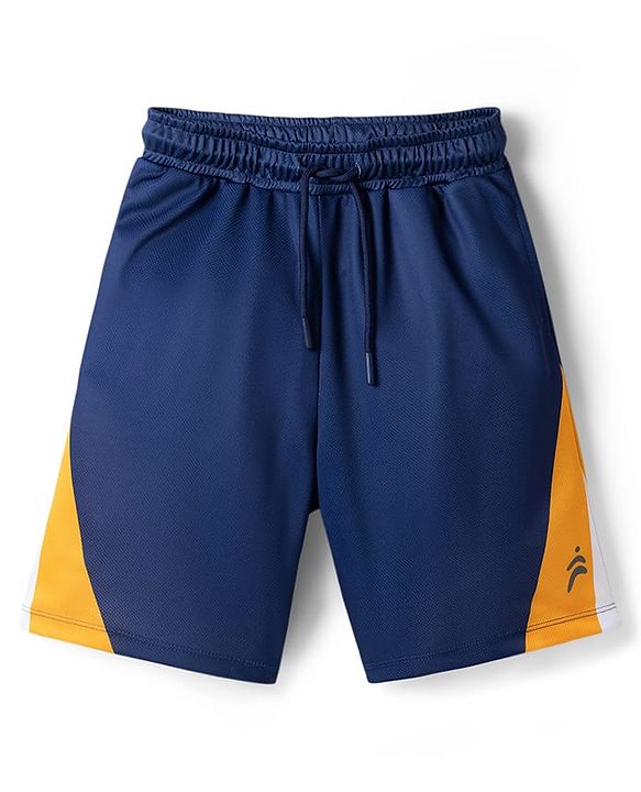 Pine Active Knit Sleeveless Athleisure T-Shirt & Shorts With 18 Number Print - Navy Blue