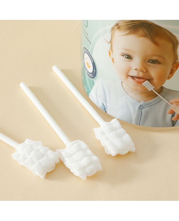 Babyhug Baby Oral Cleaning Swabs - 40 Pieces| Gentle Disposable Mouth Swabs| Gum & Tongue Cleaning| Hygienic Mono Packs