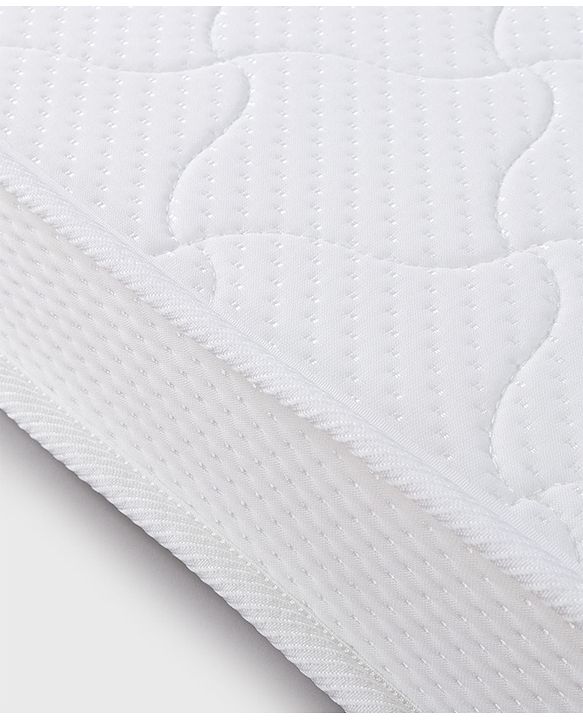 Babyhug High Density Soft Foam Quilted Baby Mattress - White| PU Foam Support| Supports Spinal Alignment| Lightweight| Fits Standard Cribs| 0-24 Months