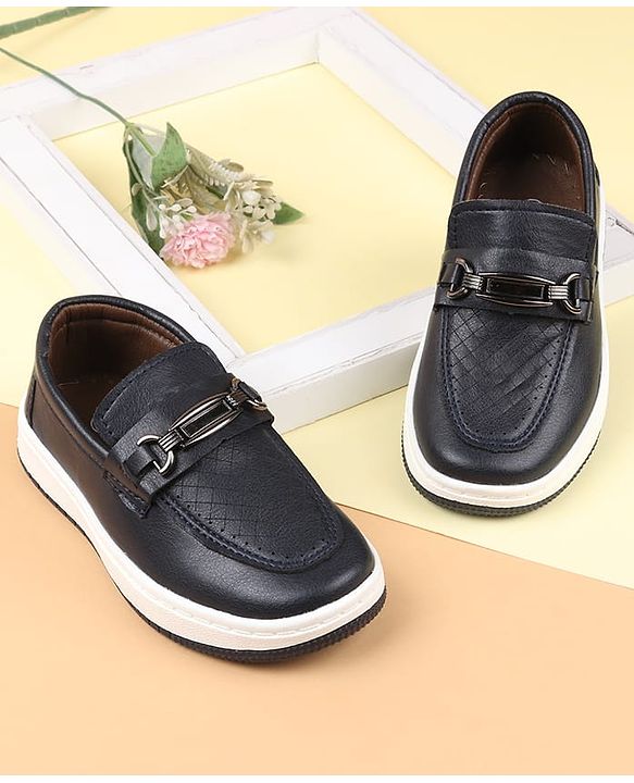 Cute Walk by Babyhug Slip On Solid Colour Loafers - Navy Blue