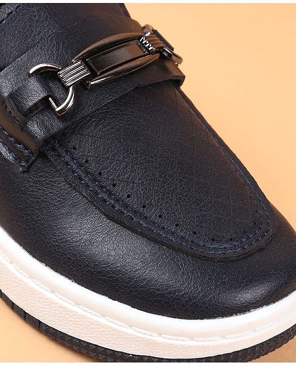 Cute Walk by Babyhug Slip On Solid Colour Loafers - Navy Blue