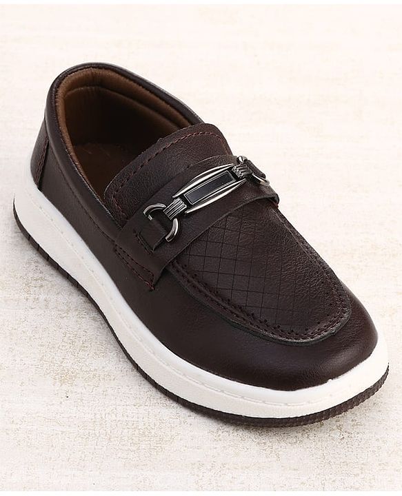 Cute Walk by Babyhug Slip On Solid Colour Loafers - Dark Brown