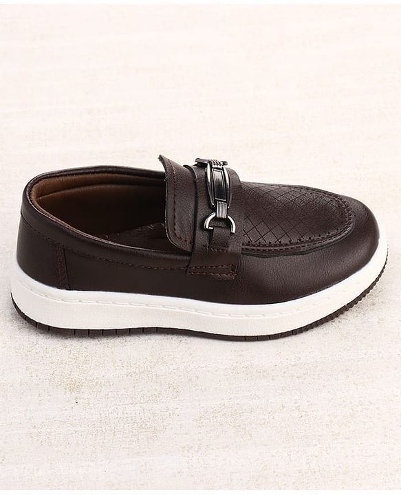 Cute Walk by Babyhug Slip On Solid Colour Loafers - Dark Brown