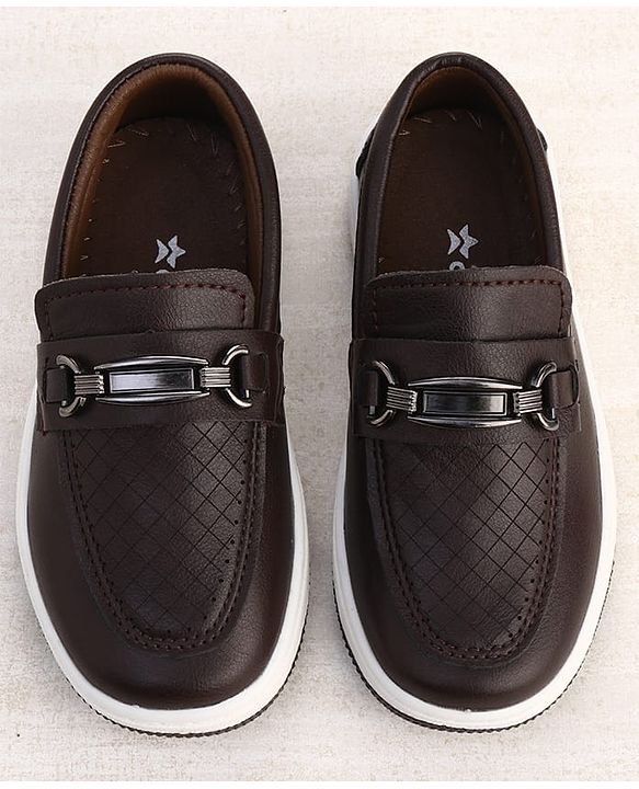 Cute Walk by Babyhug Slip On Solid Colour Loafers - Dark Brown
