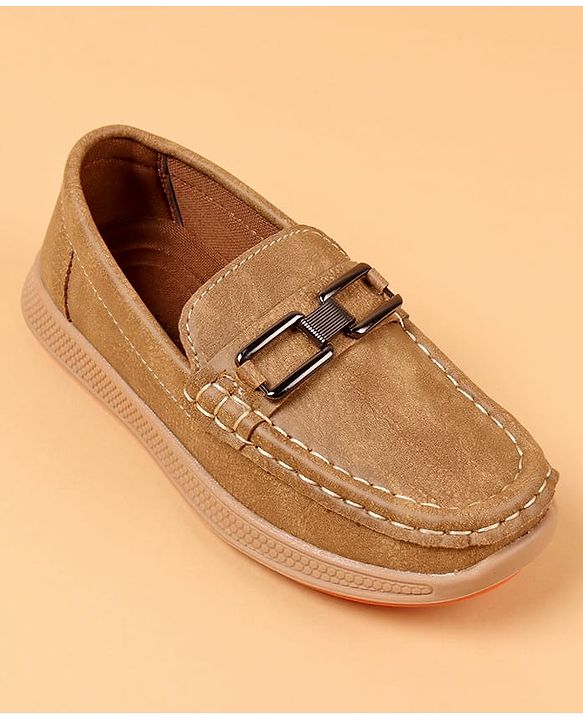 Cute Walk by Babyhug Slip On Solid Color Loafers - Brown