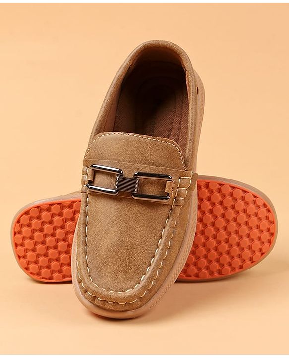 Cute Walk by Babyhug Slip On Solid Color Loafers - Brown