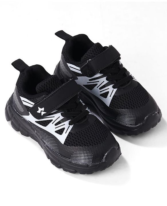 Cute Walk by Babyhug Solid Colour Sneaker Shoes with Velcro Closure - Black