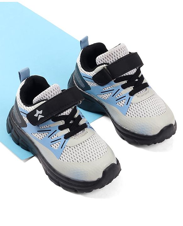 Cute Walk by Babyhug Solid Colour Sneaker Shoes with Velcro Closure - Black