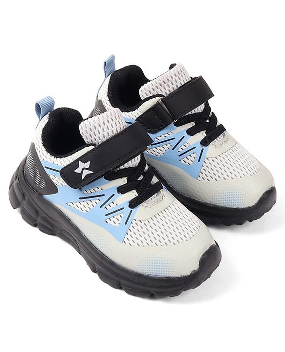 Cute Walk by Babyhug Solid Colour Sneaker Shoes with Velcro Closure - Black