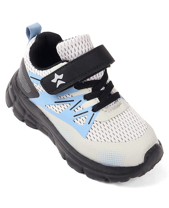 Cute Walk by Babyhug Solid Colour Sneaker Shoes with Velcro Closure - Black