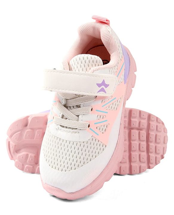 Cute Walk by Babyhug Solid Colour Sneaker Shoes with Velcro Closure - Black