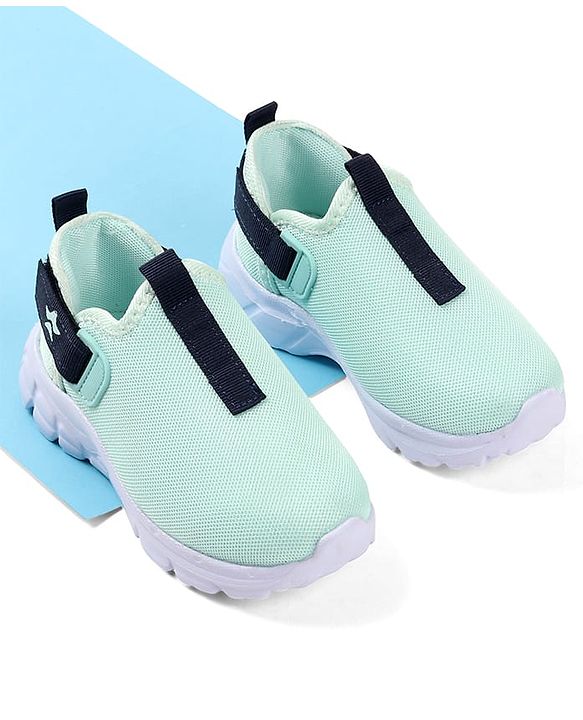 Cute Walk by Babyhug Solid Colour Sneaker Shoes with Velcro Closure - Aqua Blue