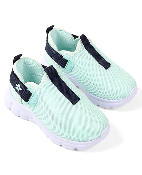 Cute Walk by Babyhug Solid Colour Sneaker Shoes with Velcro Closure - Aqua Blue