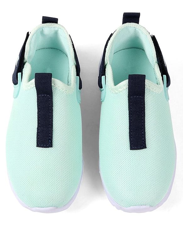 Cute Walk by Babyhug Solid Colour Sneaker Shoes with Velcro Closure - Aqua Blue