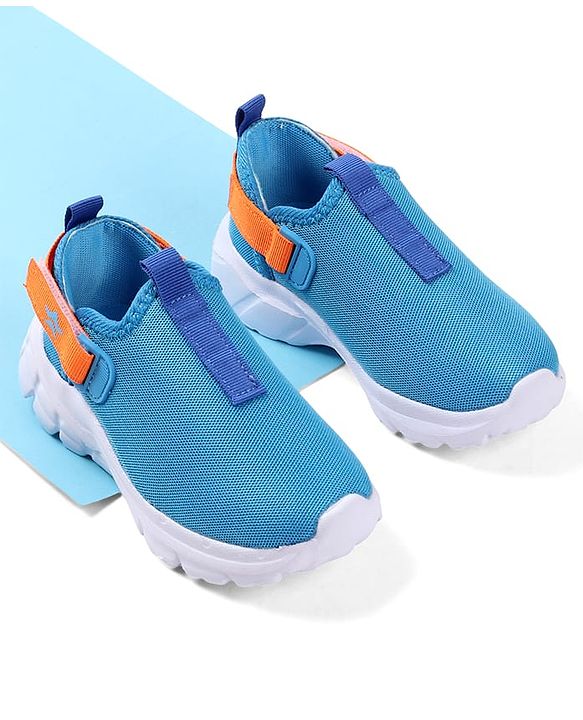 Cute Walk by Babyhug Solid Colour Sneaker Shoes with Velcro Closure - Aqua Blue