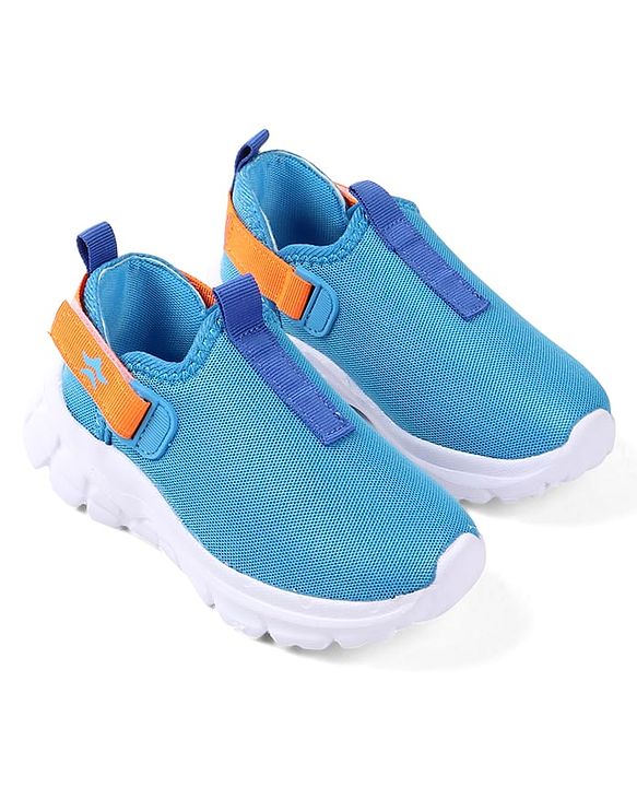 Cute Walk by Babyhug Solid Colour Sneaker Shoes with Velcro Closure - Aqua Blue
