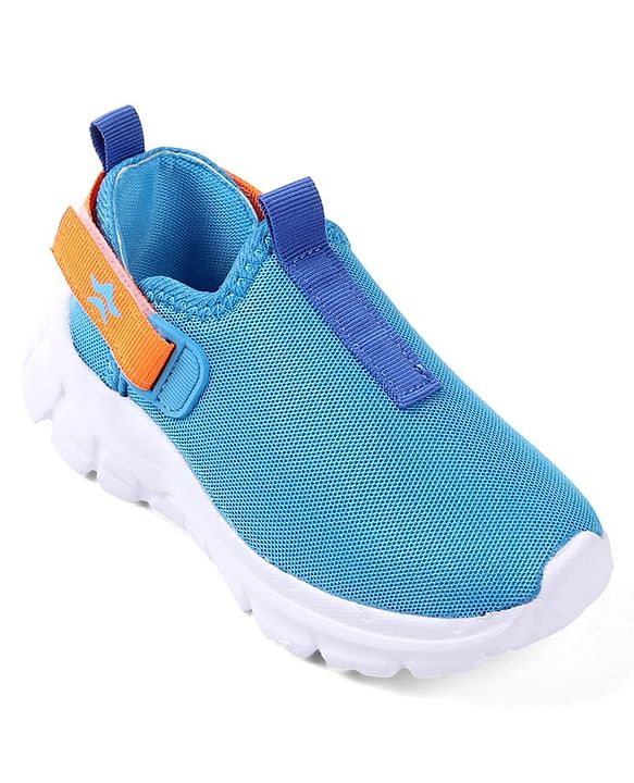 Cute Walk by Babyhug Solid Colour Sneaker Shoes with Velcro Closure - Aqua Blue