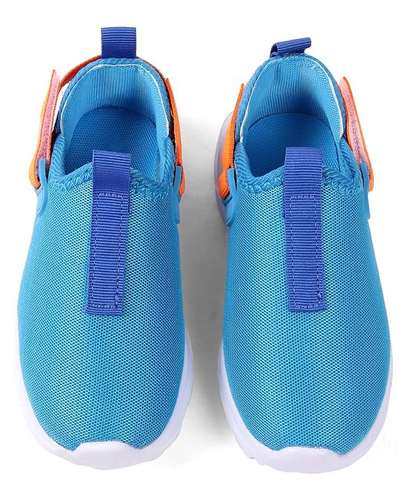 Cute Walk by Babyhug Solid Colour Sneaker Shoes with Velcro Closure - Aqua Blue