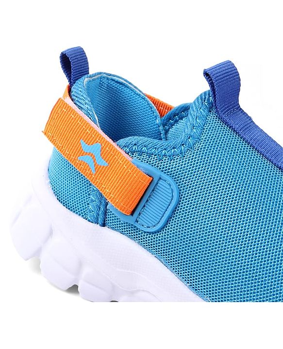 Cute Walk by Babyhug Solid Colour Sneaker Shoes with Velcro Closure - Aqua Blue