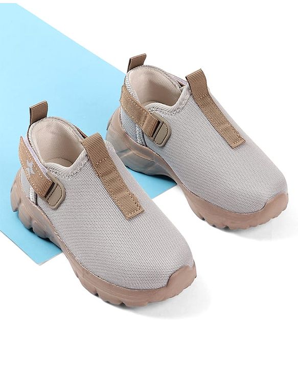 Cute Walk by Babyhug Solid Colour Sneaker Shoes with Velcro Closure - Aqua Blue