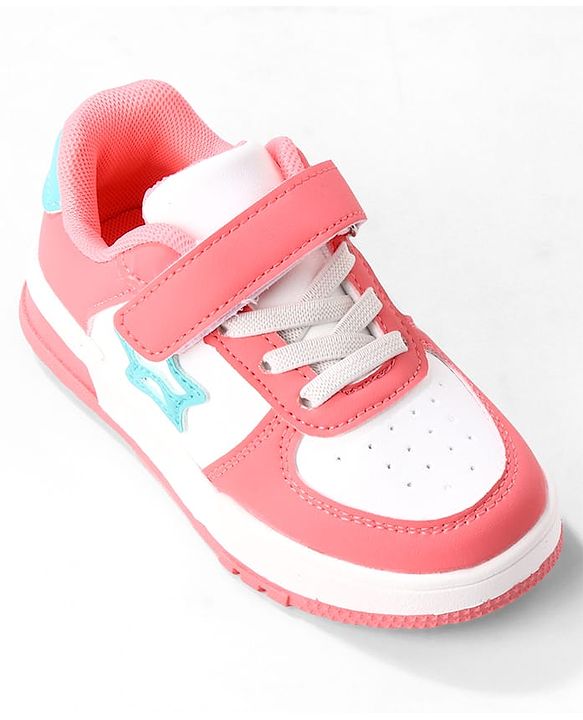 Cute Walk by Babyhug Solid Colour Sneaker Shoes with Velcro Closure - Light Blue