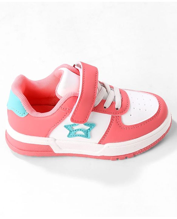 Cute Walk by Babyhug Solid Colour Sneaker Shoes with Velcro Closure - Light Blue