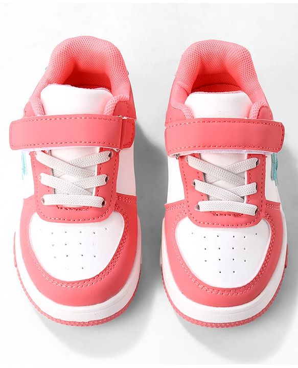 Cute Walk by Babyhug Solid Colour Sneaker Shoes with Velcro Closure - Light Blue