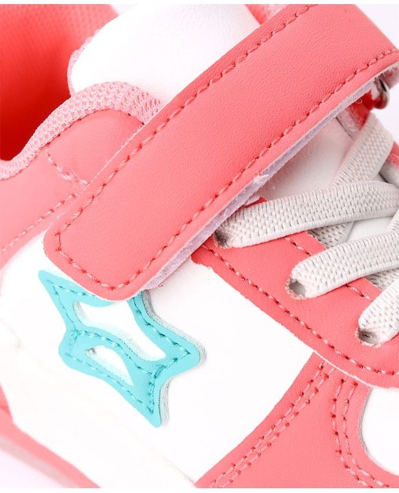 Cute Walk by Babyhug Solid Colour Sneaker Shoes with Velcro Closure - Light Blue