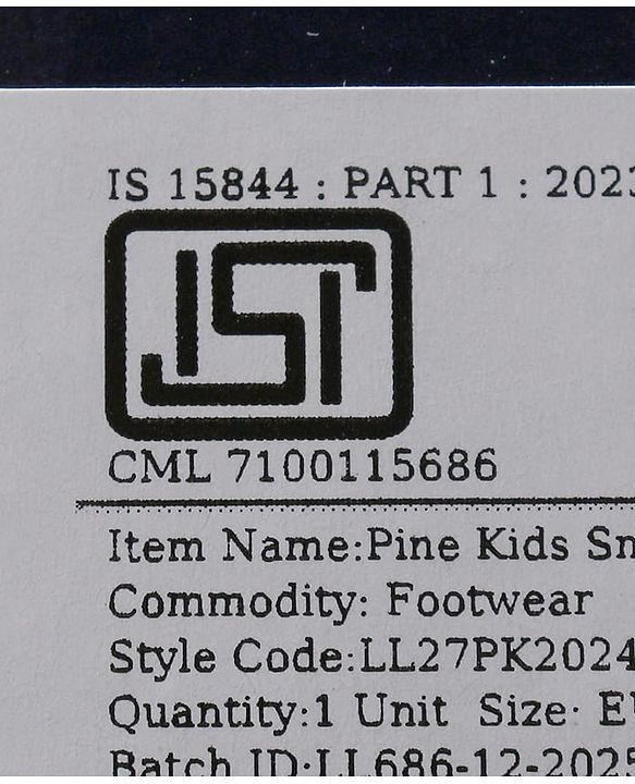 Pine Kids Velcro Closure Text & Striped Design Sneaker Shoes - Navy Blue