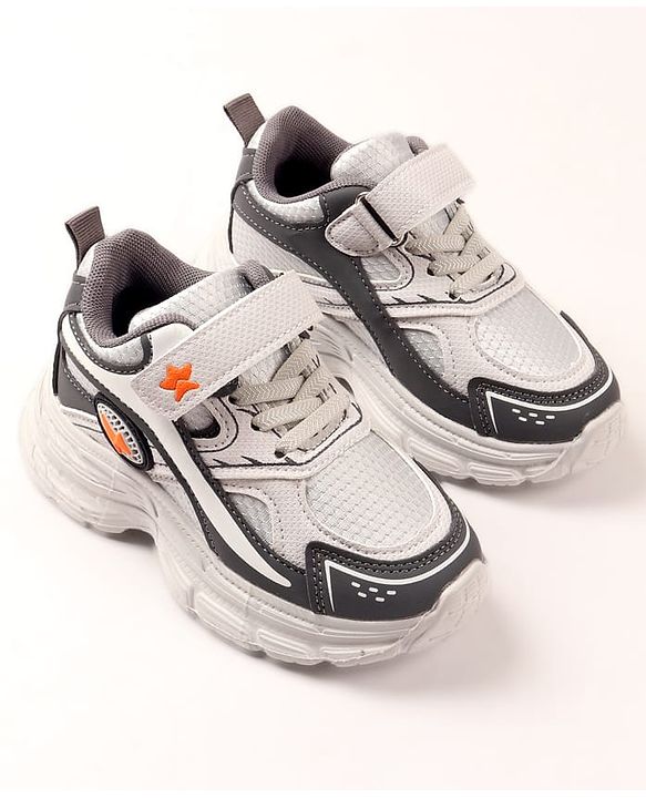 Cute Walk by Babyhug Velcro Closure Sneaker Shoes - Grey