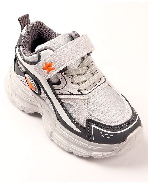 Cute Walk by Babyhug Velcro Closure Sneaker Shoes - Grey