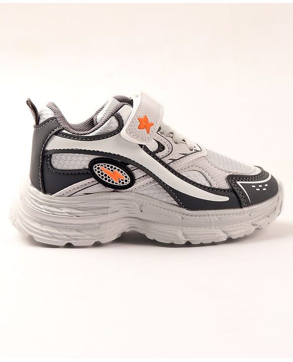 Cute Walk by Babyhug Velcro Closure Sneaker Shoes - Grey