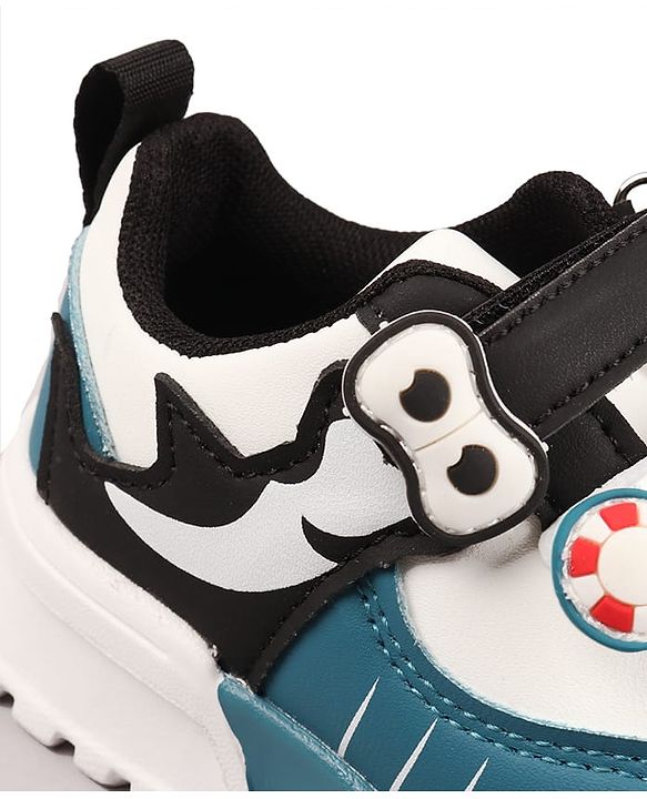 Cute Walk by Babyhug Velcro Closure Solid Color Sneakers Shoes - Teal Blue