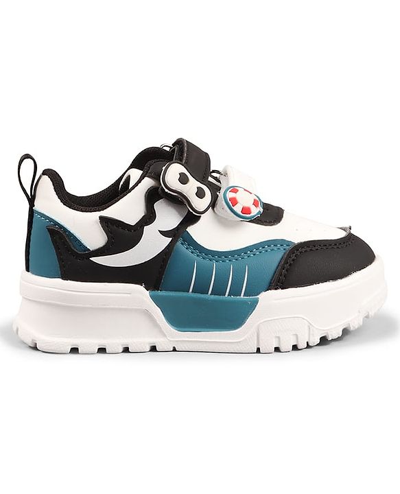Cute Walk by Babyhug Velcro Closure Solid Color Sneakers Shoes - Teal Blue