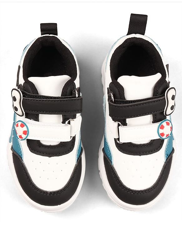 Cute Walk by Babyhug Velcro Closure Solid Color Sneakers Shoes - Teal Blue