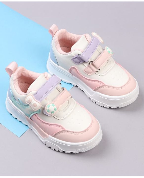 Cute Walk by Babyhug Velcro Closure Solid Color Sneakers Shoes - Teal Blue