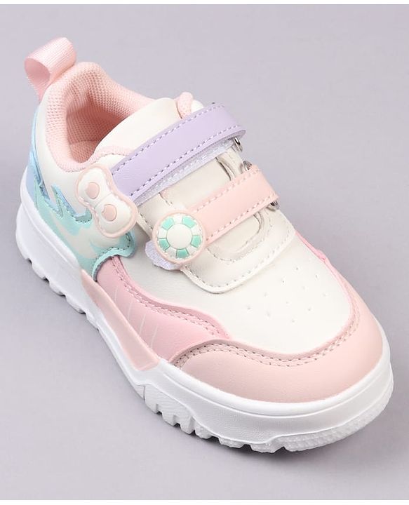 Cute Walk by Babyhug Velcro Closure Solid Color Sneakers Shoes - Teal Blue
